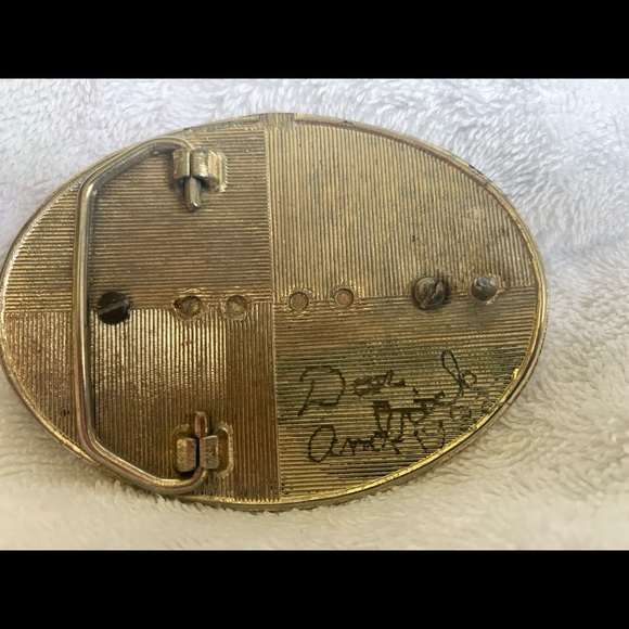 Vintage Don Andrick MCM Enamel Belt Buckle